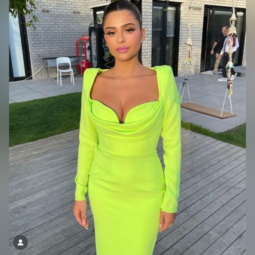 ALEX PERRY / NEON MIDI DRESS
